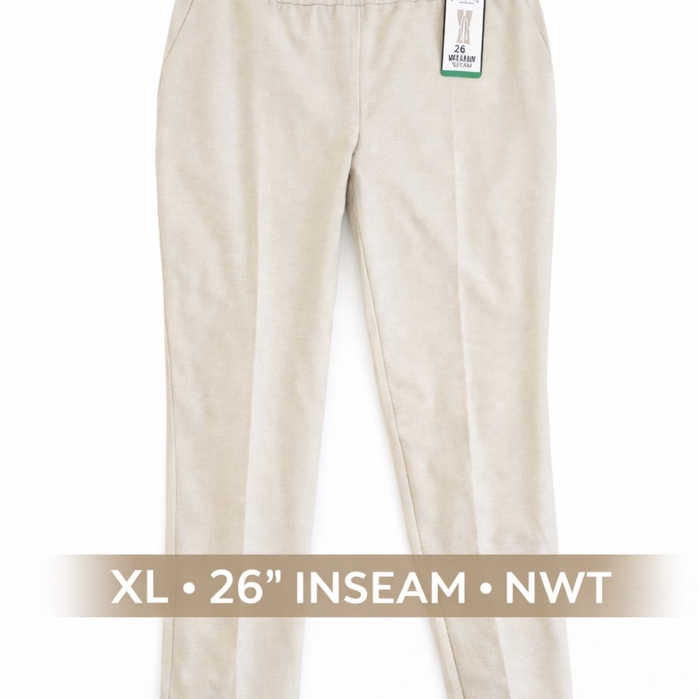 Hilary Radley Tan Pull On Pants NWT XL